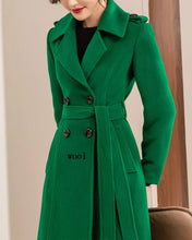 Load image into Gallery viewer, Wool Coat women, Long Wool Jacket, Coat dress, Winter Coat, wool Trench Coat, Full Length coat, maxi coat, Belt Coat, Handmade Coat(Y1175)
