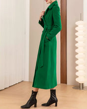 Load image into Gallery viewer, Wool Coat women, Long Wool Jacket, Coat dress, Winter Coat, wool Trench Coat, Full Length coat, maxi coat, Belt Coat, Handmade Coat(Y1175)
