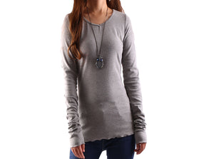 bottoming Cotton t-Shirt, Women's Long Long Sleeves top, Black shirt, v-neck top, form fitting top(Y1117) - lijingshop
