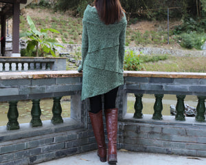 Pullover sweater, off shoulder sweaters, Cowl neck sweater, tunic dress, oversized sweaters with thumb holes, long sweaters (Y1112)