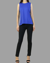 Load image into Gallery viewer, Cotton tank top, asymmetrical t shirt/Summer top/oversize t-shirt/black cotton top(Y1942)
