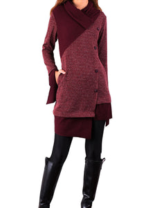oversize sweater/ knit sweater tunic dress/plus size tunic dress/casual customized tunic top/pullover sweater(Y1673) - lijingshop