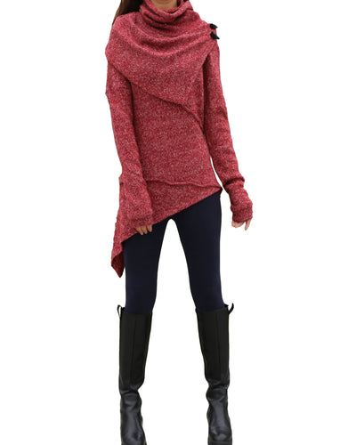 Pullover Sweater/Tunic Top for Leggings/Knit Tunic top/ Long Sleeve Top(Y1653) - lijingshop