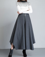 Load image into Gallery viewer, Women&#39;s Wide leg wool skirt pants (K1208) - lijingshop
