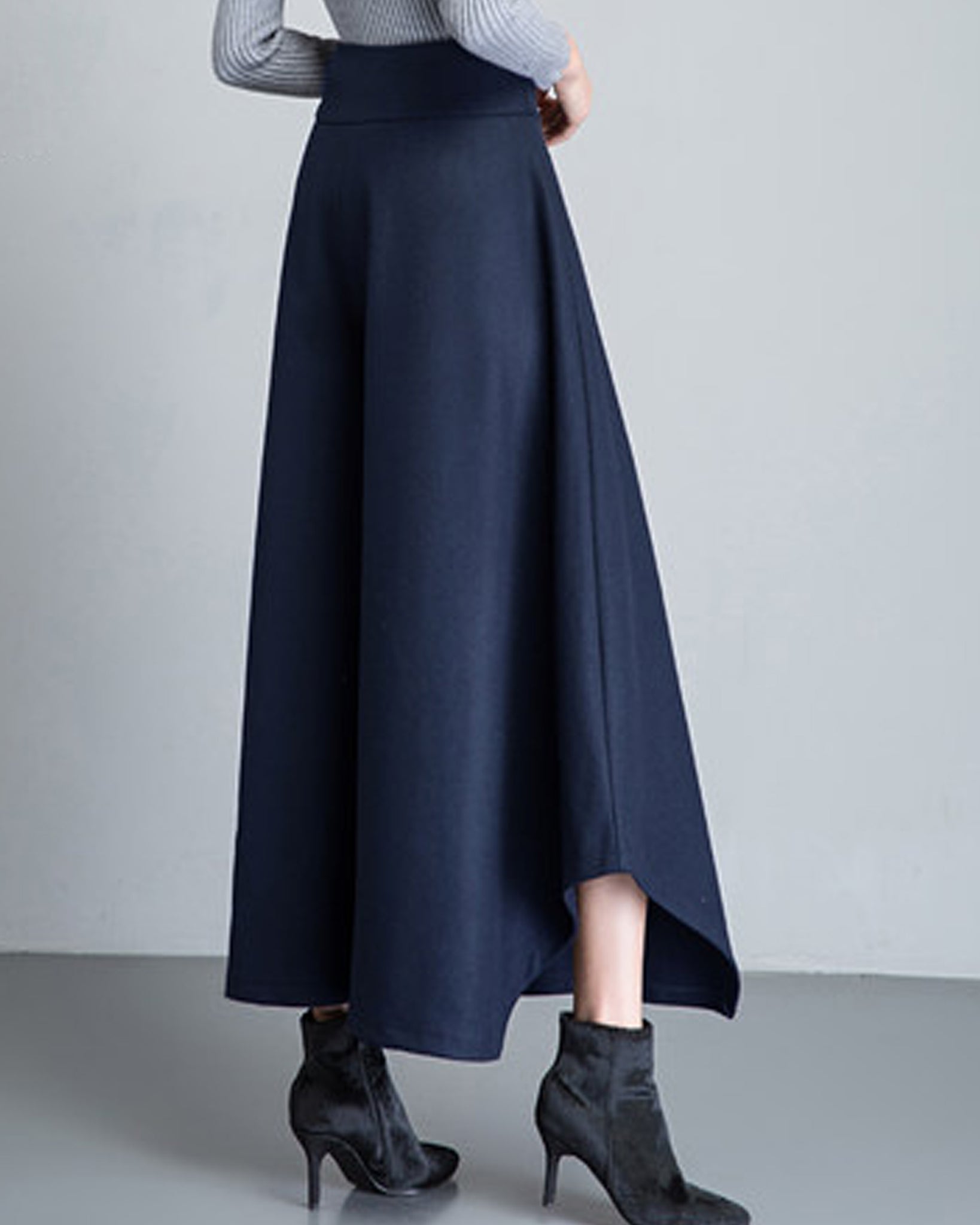 Women's Wide leg wool skirt pants (K1208) – lijingshop
