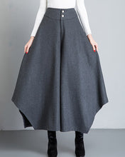Load image into Gallery viewer, Women&#39;s Wide leg wool skirt pants (K1208) - lijingshop
