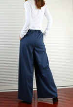 Load image into Gallery viewer, Women&#39;s Wide leg linen skirt pants/plus size trousers/oversize casual customized trousers(K1702) - lijingshop
