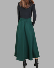 Load image into Gallery viewer, Women wool skirt/flared skirt/winter skirt/maxi skirt/ankle length skirt(Q1806)

