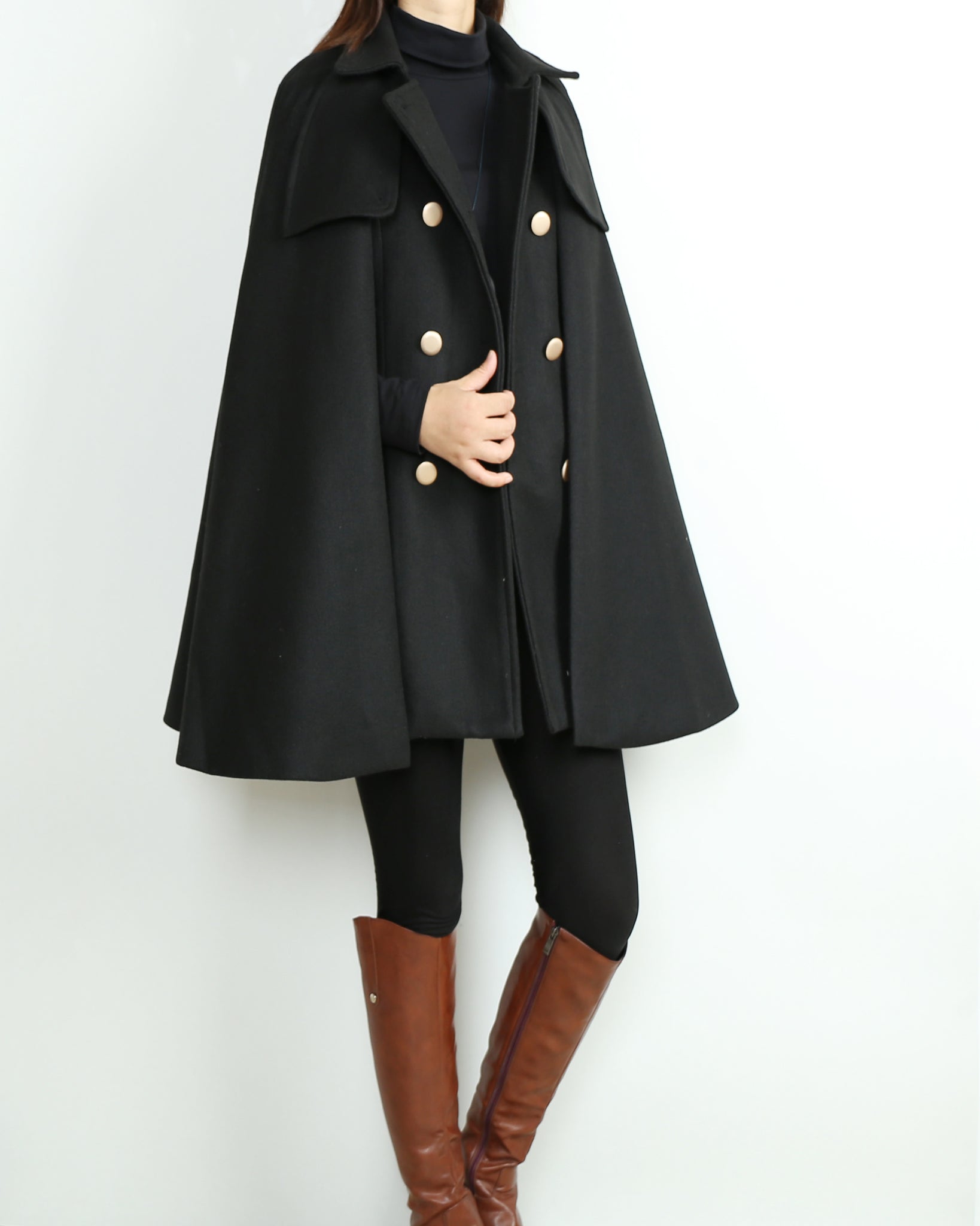 Women's woolen poncho/cashmere and woolen cape coat/cashmere jacket/Wo ...