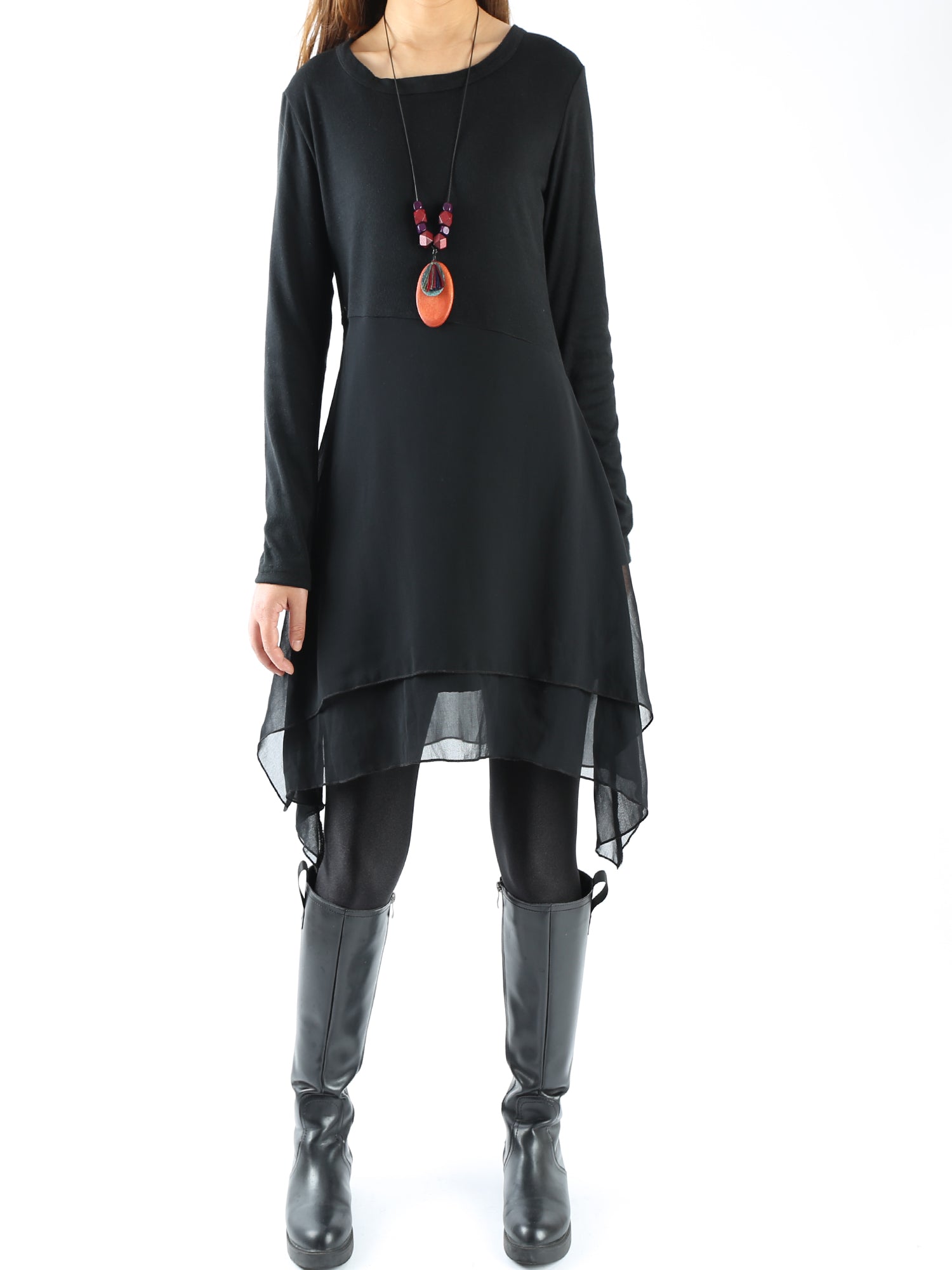 dark grey tunic dress Handmade Linen Tunic Dress: Charcoal Grey, Side Pockets