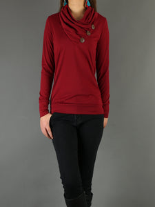 Women's long sleeve cotton top/bottoming t-shirt/ casual customized top(Y1010) - lijingshop