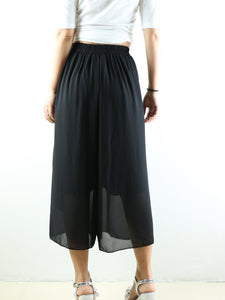 Women's elastic waist pants/chiffon yoga skirt pants/oversized pants/wide leg trousers(K1710) - lijingshop