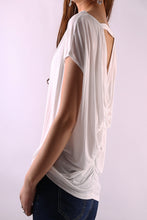 Load image into Gallery viewer, Modal Cotton draping short sleeve T-shirt/oversize top/white t-shirt(Y1803) - lijingshop
