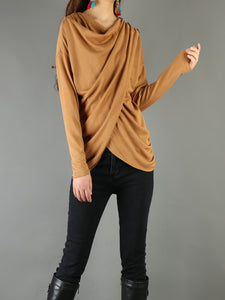 Women's cotton top/long sleeve top/extravagant top(Y1901) - lijingshop