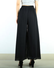 Load image into Gallery viewer, Women&#39;s chiffon skirt pants, wide leg pants,summer trousers, yoga pants, oversized casual customized pants (K1712)
