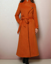 Load image into Gallery viewer, Long wool coat, black coat dress, Cashmere coat, winter coat, flare coat, buttoned jacket, wool overcoat (Y2198)
