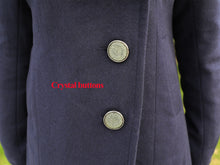 Load image into Gallery viewer, Women&#39;s Wool Cashmere Coat/ Button Down Jacket/Winter coat/Asymmetrical Overcoat/Plus Size Jacket/Casual Customized Jacket/oversized Coat(Y1225) - lijingshop

