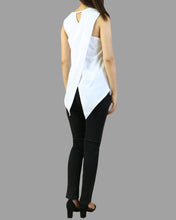Load image into Gallery viewer, Cotton tank top, asymmetrical t shirt/Summer top/oversize t-shirt/black cotton top(Y1942)
