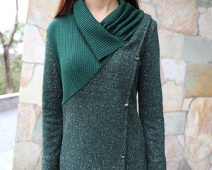 Women's sweater/ knit sweater tunic dress/plus size tunic dress/casual customized tunic top/pullover sweater(Y1673)