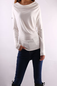 modal top/modal Cotton draping long sleeve T-shirt/soft cotton shirt(Y1802) - lijingshop