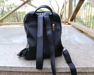 Womens backpack, canvas bag, embroidered bag, travel backpack, rucksack, canvas backpack(B1001) - lijingshop