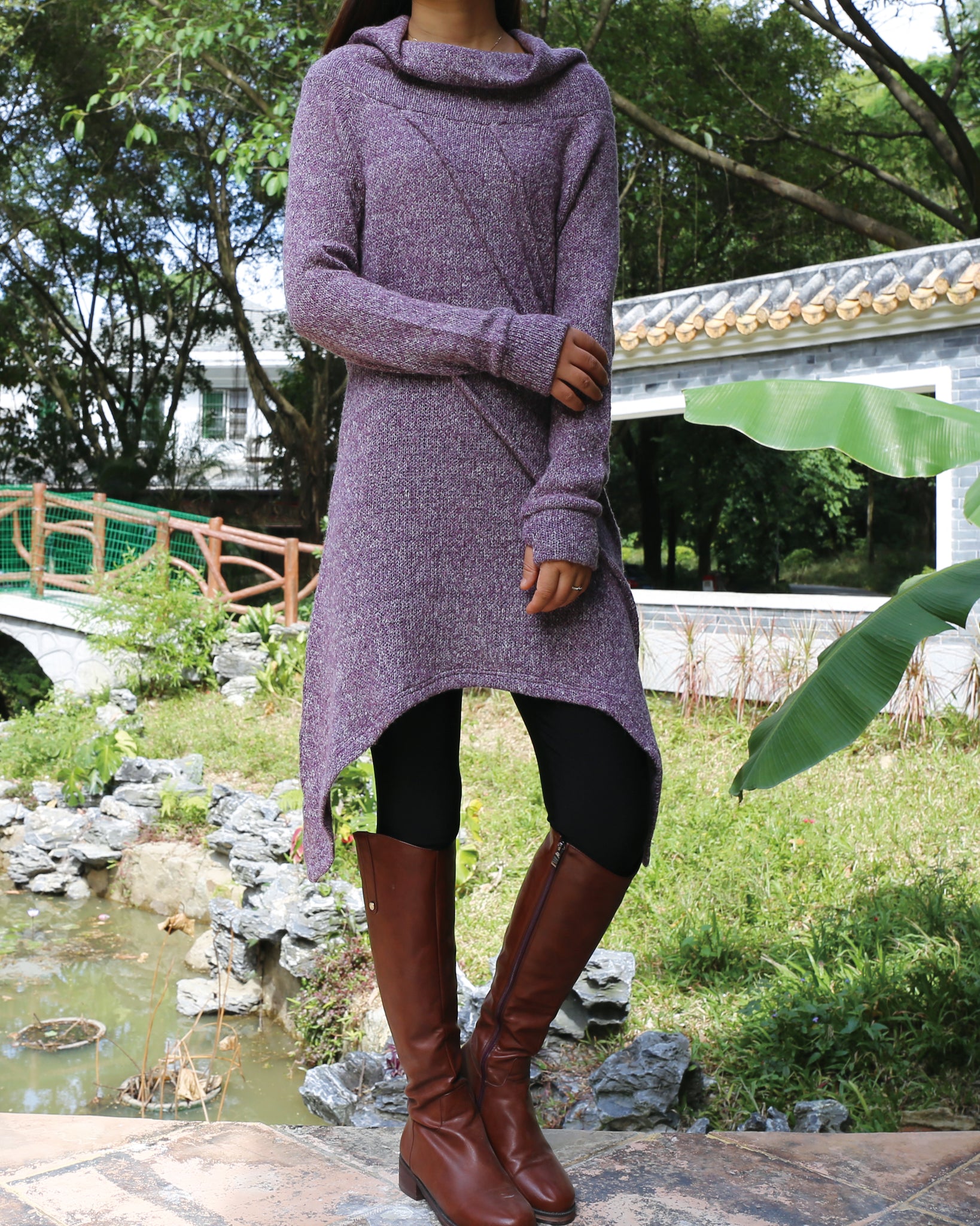 Boho Chic Long Sweater Dress - Gray – Twist Boutique