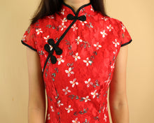 Load image into Gallery viewer, Cheongsam dress, Chinese Vintage dress, Asian style lace dress, Modern Cheongsam, Qipao dress(Q1058)
