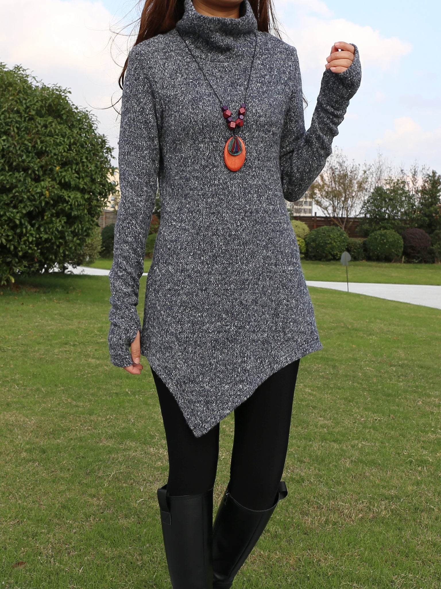 women cowl neck sweater/pullover sweater dress/Asymmetrical knit sweater/oversized knit top/customized tunic dress/plus size sweatshirt/casual jumper women cowl neck sweater/pullover sweater dress/Asymmetrical knit sweater/oversized knit top/customized tunic dress/plus size sweatshirt/casual jumper