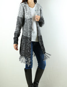 Women Cardigan Sweater/Oversized sweater/Hooded Cardigan/Plus Size Knit Hoodie/knit Jacket/Loose Fit/casual Sweatshirt/Long Cardigan (Y1963) - lijingshop