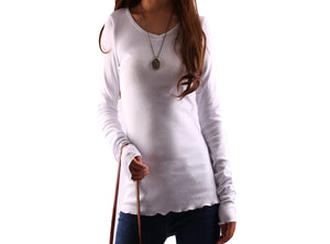 V-neck top, bottoming Cotton t-Shirt, Women's Long Long Sleeves top, Black shirt, form fitting top(Y1117) - lijingshop