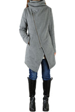 Load image into Gallery viewer, Womens Winter Jacket/Wool Coat/Trench Coat/Asymmetrical Cashmere jacket/zipper coat/Long Overcoat(Y5130) - lijingshop
