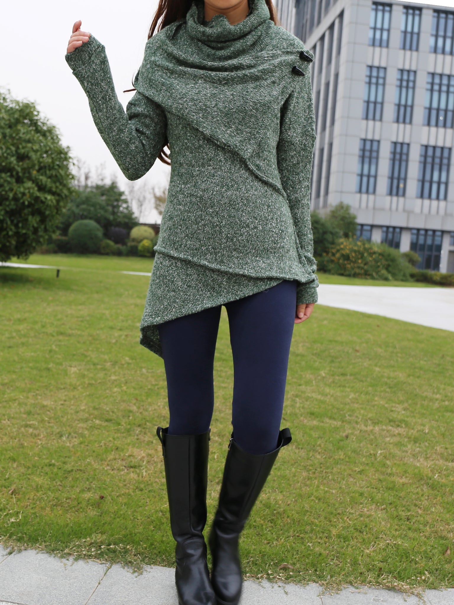 Womens Pullover Sweater/Tunic Top for Leggings/Knit Tunic Dress