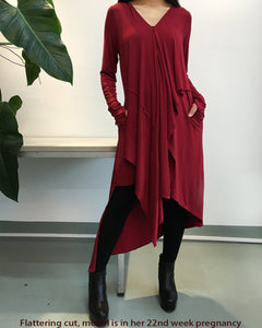 Women's maxi dress/asymmetrical long dress/plus size dress/casual dress/customized dress(Q1712) - lijingshop